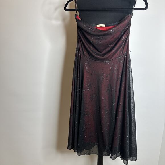 Vintage Forever 21 Dress Womens S/M Black Red Mesh Babydoll Whimsy Fairy Y2K - Picture 11 of 13